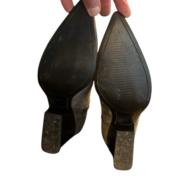 Kendall & Kylie Felix Olive Green Suede Studded Pointy Toe Ankle Boots Size 6.5 - Picture 5 of 7